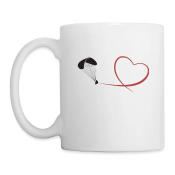 Parapente coeur - Mug blanc - blanc - Gauche