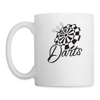 Dart Darts Player Flèches Cadeau Tranche Équipe - Mug blanc - blanc - Gauche