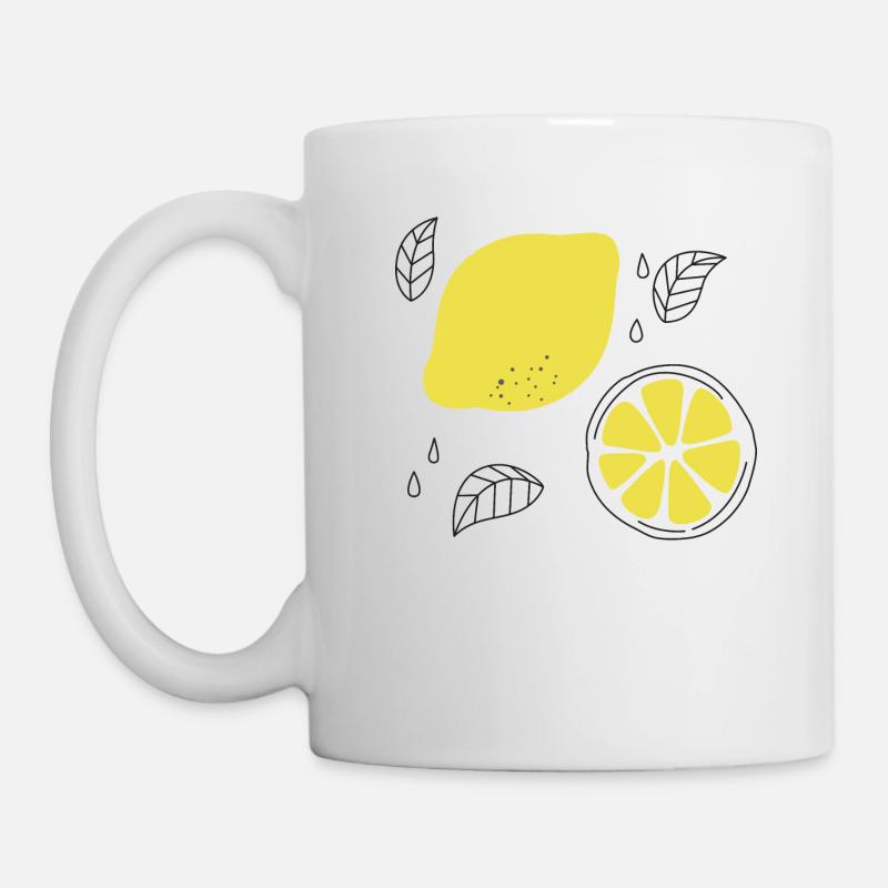 Zitrone Sommer - Tasse - Weiß