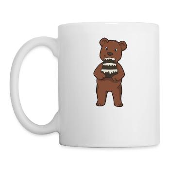Bär Kuchen - Tasse - Weiß - Links
