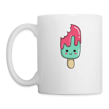 Glace kawaii mignon - Mug blanc - blanc - Gauche