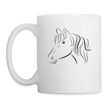 chevaux - Mug blanc - blanc - Gauche