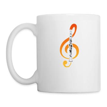 Klarinette - Tasse - Weiß - Links