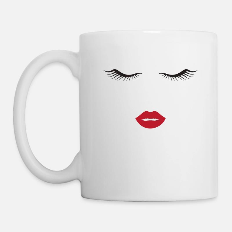 Make up Kosmetikerin Gesicht Geschenk Schminke - Tasse - Weiß
