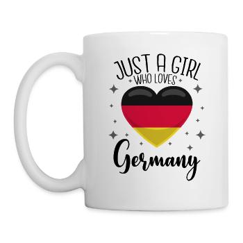 Germany Flag German Flag Just a Girl Heart - Mug - white - Left