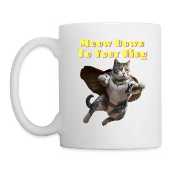Meow Down To Your King - Mug - white - Left