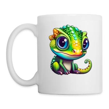 Cute little chameleon - Mug - white - Left