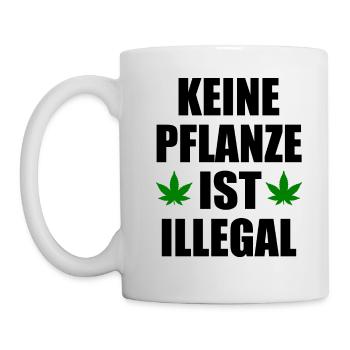keine pflanze ist illegal - Tasse - Weiß - Links