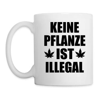 keine pflanze ist illegal - Tasse - Weiß - Links
