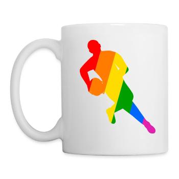 Rugby player on the field - Mug - white - Left