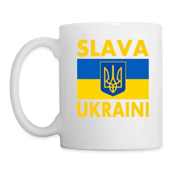 Slava ukraini - Mug blanc - blanc - Gauche