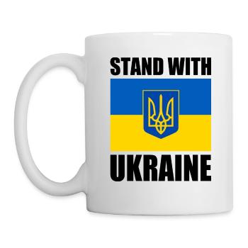 stand with ukraine - Mug - white - Left