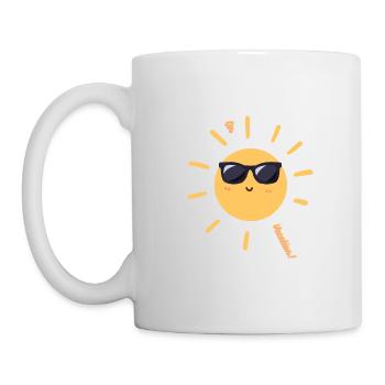 On Vacation - Derzeit im Urlaub Sonne Sonnenbrille - Tasse - Weiß - Links