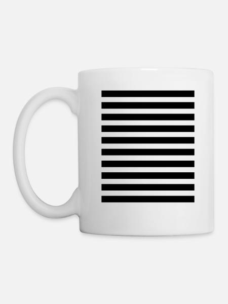 Streifen gestreift quer Muster Querstreifen - Tasse - Weiß