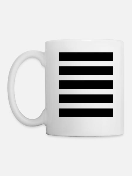 Streifen Querstreifen gestreift Biene Kostüm - Tasse - Weiß