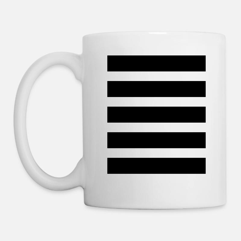 Streifen Querstreifen gestreift Biene Kostüm - Tasse - Weiß