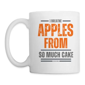 Apple pie - phrase for person hungry for food - Mug - white - Left