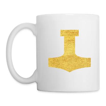 Mjölnir Schutzsymbol Mjölnir Thors Hammer - Tasse - Weiß - Links