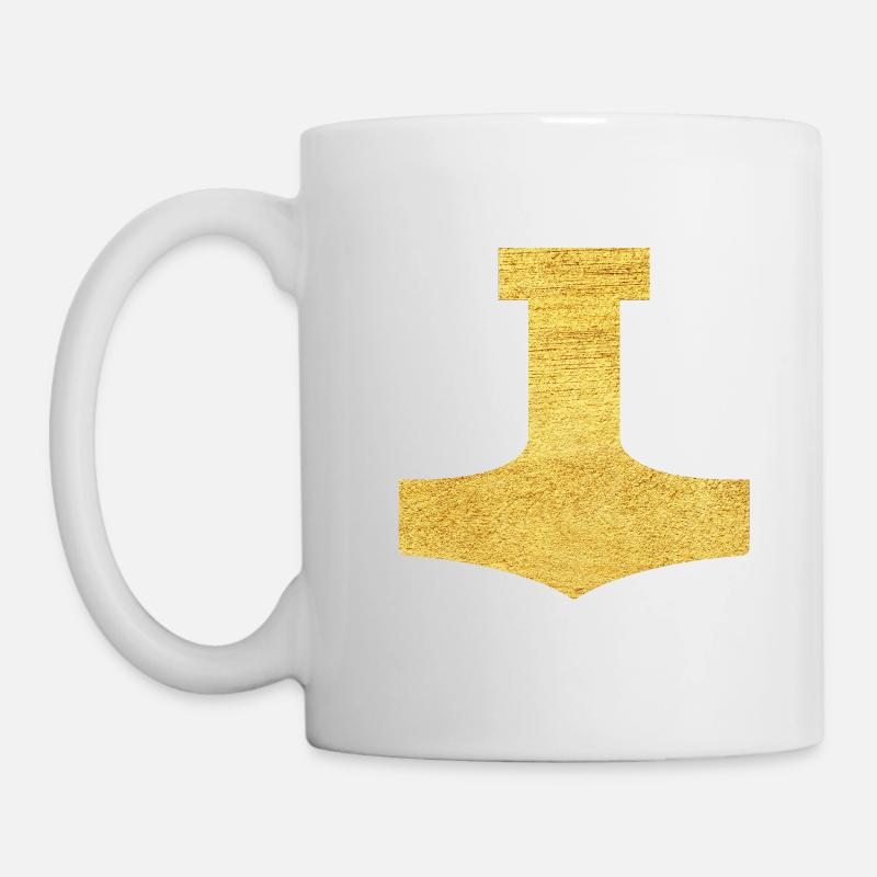 Mjölnir Protective Symbol Mjolnir Thor's Hammer - Mug - white