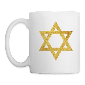 Star of David Faith Symbol of Protection - Mug - white - Left