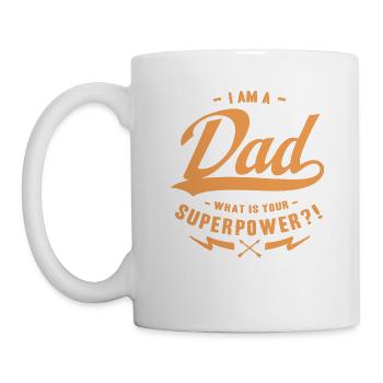 Superpower dad - Tasse - Weiß - Links