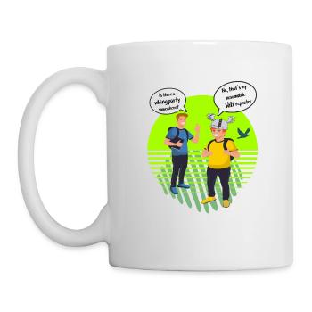 viking party or Wifi repeater Comic WLAN Design - Tasse - Weiß - Links