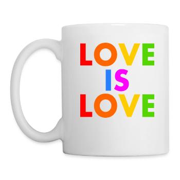 Love is love - Tasse - Weiß - Links