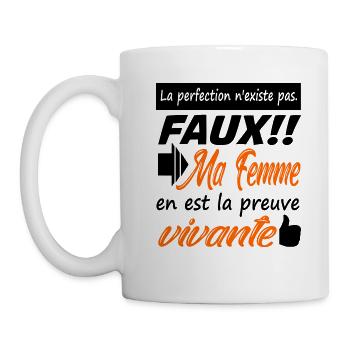 Ma femme est parfaite - Mug blanc - blanc - Gauche