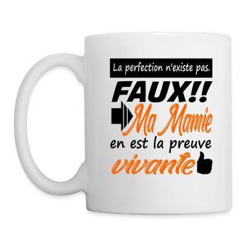 Ma Mamie est parfaite / message d'amour touchant - Mug blanc - blanc - Gauche