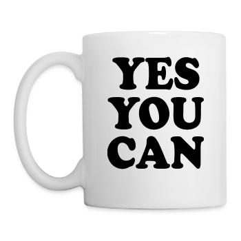 Yes you can - Tasse - Weiß - Links