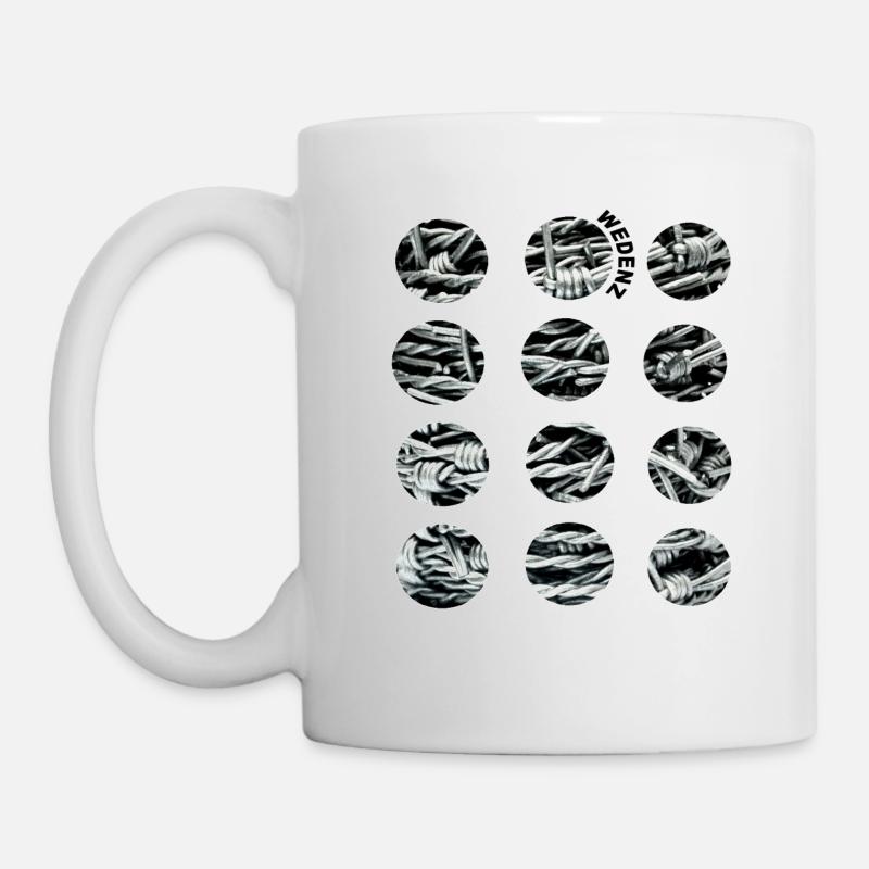Effet d'optique tee shirt original barbelé - Mug blanc - blanc