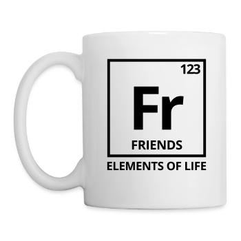 Elements of life: 123 friends Tableau périodique - Mug blanc - blanc - Gauche