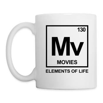 Elements of life: 130 films tableau périodique - Mug blanc - blanc - Gauche