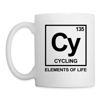 Éléments de vie: 135 tableau périodique des cycles - Mug blanc - blanc - Gauche