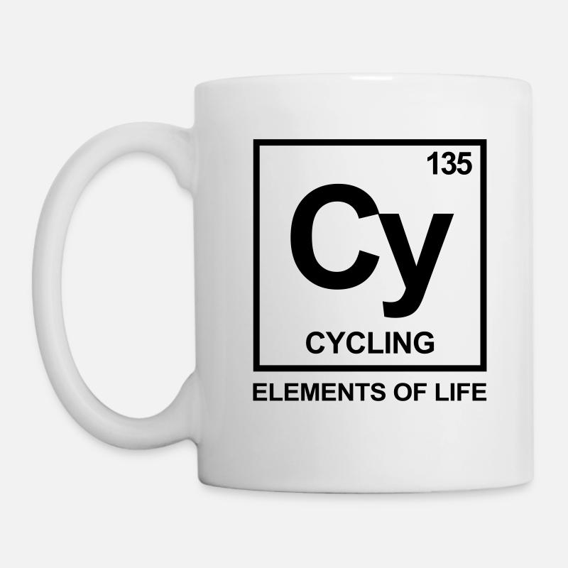 Éléments de vie: 135 tableau périodique des cycles - Mug blanc - blanc