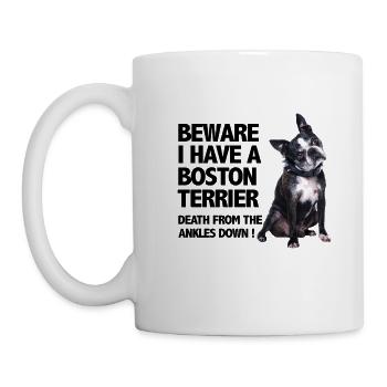 Boston Terrier - Méfiez-vous que j’ai un Boston Terrier - Mug blanc - blanc - Gauche