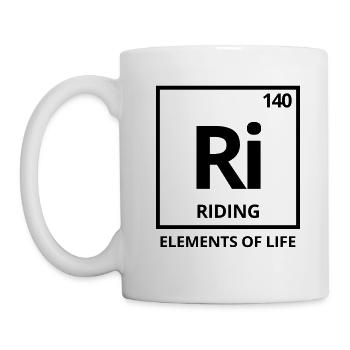 Elements of life: 140 circonscription tableau périodique - Mug blanc - blanc - Gauche