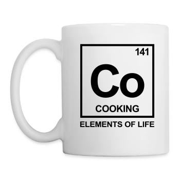 Éléments de vie: 141 tableau périodique de cuisson - Mug blanc - blanc - Gauche