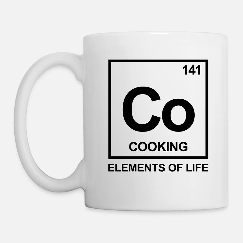 Elements of life: 141 cooking periodic table - Mug - white