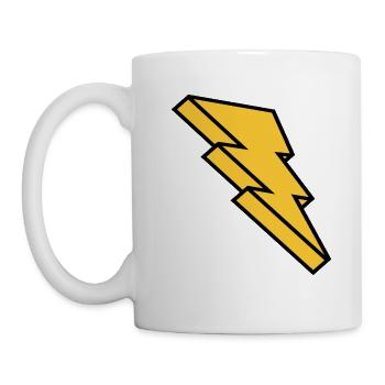 Blitz - Gelb - Tasse - Weiß - Links