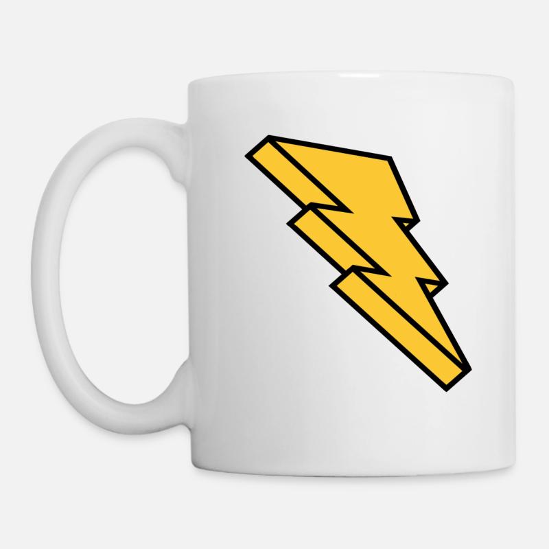 Blitz - Gelb - Tasse - Weiß