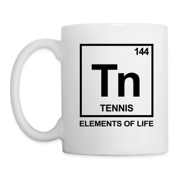 Elements of life : 142 Tennis Tableau périodique - Mug blanc - blanc - Gauche