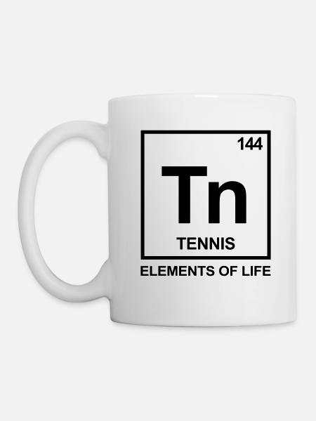 Elements of life: 142 Tennis Periodensystem - Tasse - Weiß