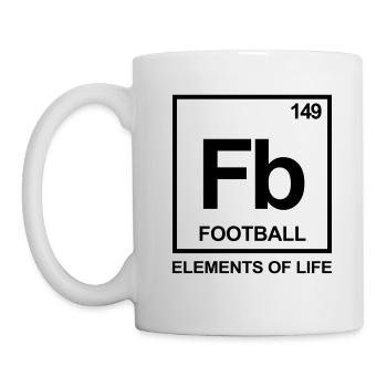 Éléments de vie: 149 Tableau périodique du football - Mug blanc - blanc - Gauche