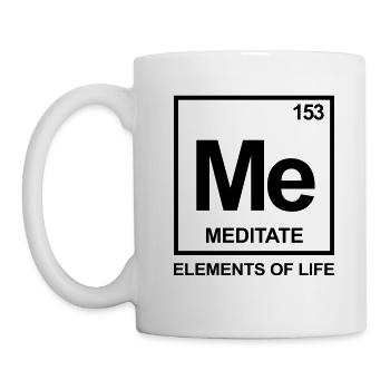 Éléments de vie: 153 méditer le tableau périodique - Mug blanc - blanc - Gauche
