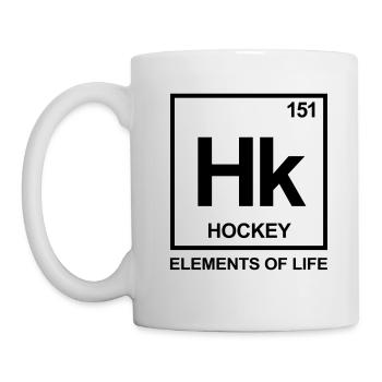 Éléments de vie: 151 tableau périodique du hockey - Mug blanc - blanc - Gauche