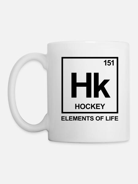 Elements of life: 151 hockey periodic table - Mug - white