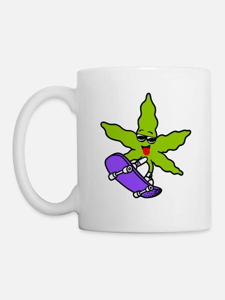 Skater Gras - Tasse - Weiß