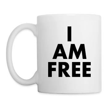I am free - Tasse - Weiß - Links