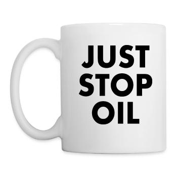 Just stop oil - Mug blanc - blanc - Gauche